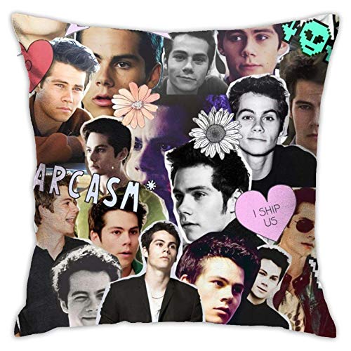 shenguang taie d'oreiller Housse de Coussin Dylan O 'Brien taie d'oreiller Housse de Coussin décorative carrée pour canapé canapé Maison Chambre intérieur extérieur taie d'oreiller 18 x 18 Pouces