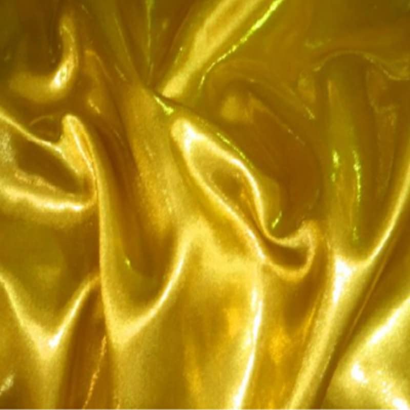 Prime fashions - Metallic Shinny Material - Fabric for Apparels and Home Furnishing Sewing, Draping, Lining, Dressmaking, Home Furn Gold 3 Meter
