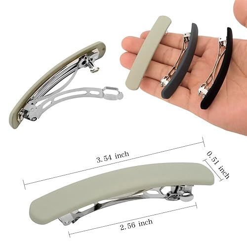 Miniatura 5 de Pinzas para el cabello para mujer, pasadores mate para cabello fino fino, clips franceses planos para peinado de cabello cortomediano, accesorios