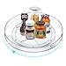 1 Pcs Porta Condimenti Girevole, Piatto Girevole Porta Spezie, Organizer per Giradischi, Piatto Girevole Trasparente per Cucina, Frigorifero, Dell'Armadio, Condimenti, Rotazione a 360°