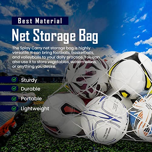 Ball carry net Holds 10 Ball Carry Net Holdall Holds 10 Balls: Rugby, Football, Volleyball - Image 4