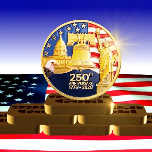 image for Highergo 250th Anniversary Commemorative Coins USA Eagle and Patriotic
