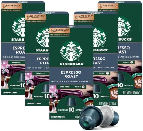 by Nespresso Original, Dark Roast Espresso, 50-count