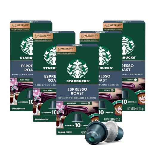 Starbucks by Nespresso Dark Roast Espresso (50-count single serve capsules, compatible with Nespresso Original Line System)