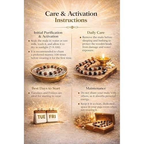 Image of Karungali Rudraksha Mala Original | Rudraksha Karungali Mala | with Jute Storage Pouch and Lab Certificate | Unpolished Rudraksha Beads | Divya Raksha Rudraksha & Karungali Mala with Silver Capping