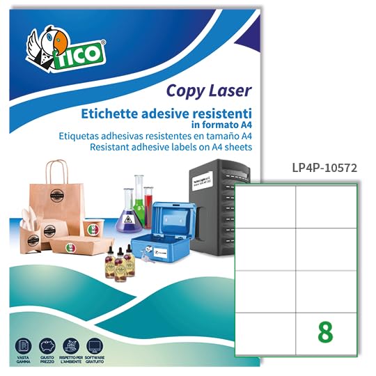 Étiquette en polyester Tico lp4p-10572 pour remplacer le papier qui se déchire