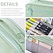 EASTHILL Large Capacity Pencil Case Pen Pouch Organizer Canvas Pencil Bag with Handle School Supplies for Teen Girls-Green