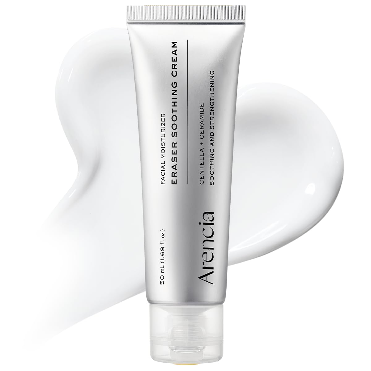 ARENCIA Eraser Soothing Cream, Facial Moisturizer with Centella & Ceramide, Hydrating Face Cream for Sensitive Skin, Lightweight Barrier Support, 50ml / 1.69 fl oz