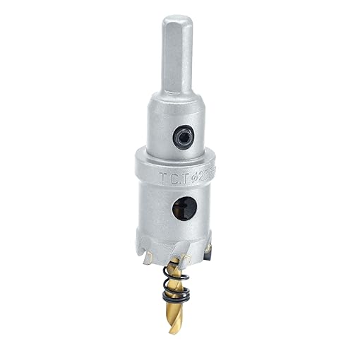 Miniatura 7 de Luomorgo Sierra de agujero de carburo TCT de 1 pulgada y 1.004 in con punta de carburo de tungsteno con 2 brocas piloto chapadas en titanio para