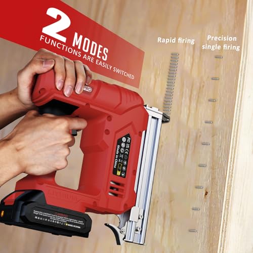 SundpeyPRO 18GA Nail Gun Cordless - Electric Stapler Gun with 600 Nails & 2000 Staples & 2 x 2.0Ah Battery & Charger - 2 in 1 Cordless Brad Nailer for Light-Duty Woodworking 5 SundpeyPRO 18GA Nail Gun Cordless - Electric Stapler Gun with 600 Nails & 2000 Staples & 2 x 2.0Ah Battery & Charger - 2 in 1 Cordless Brad Nailer for Light-Duty Woodworking - Image 5