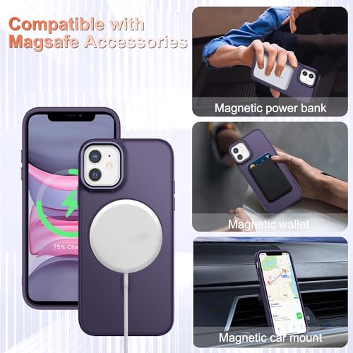 Image of YENAPOON for iPhone 11 Case, Matte Magnetic Phone Case, Purple