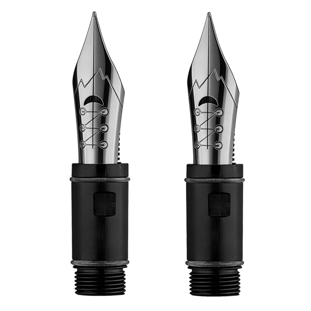 erofa 2PCS Majohn Flex Fountain Pen Nib Flexible Replacement Nib, Suitable for P136, P138 and P139 (#6 Nib) Series, Silver