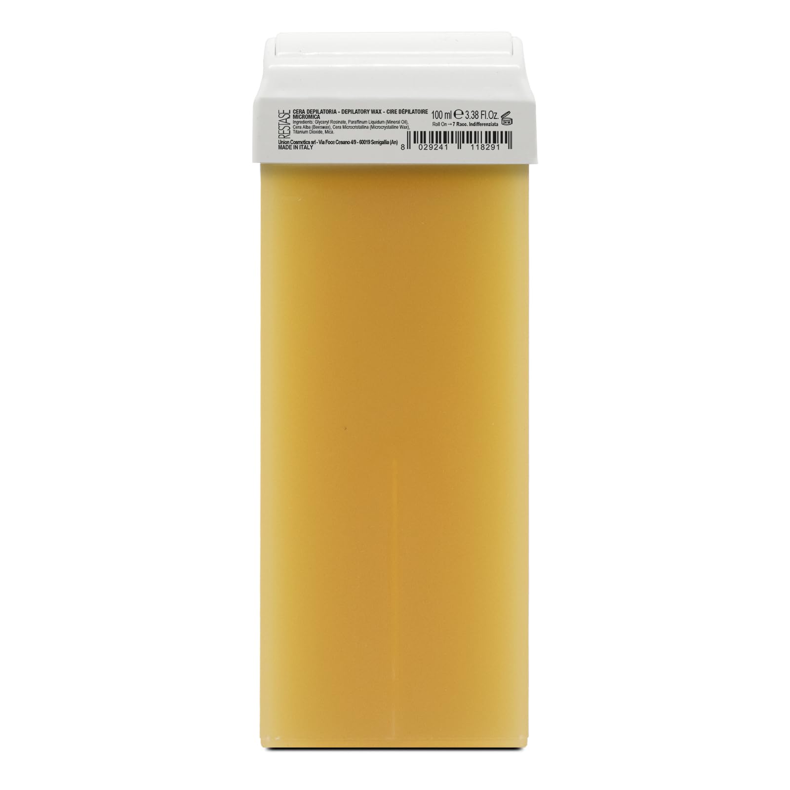 RESTASE Wosk do depilacji rozpuszczalny w tłuszczach z mikromiką, do skóry wrażliwej i krótkiej, trudnej, 100 ml, wyprodukowano we Włoszech