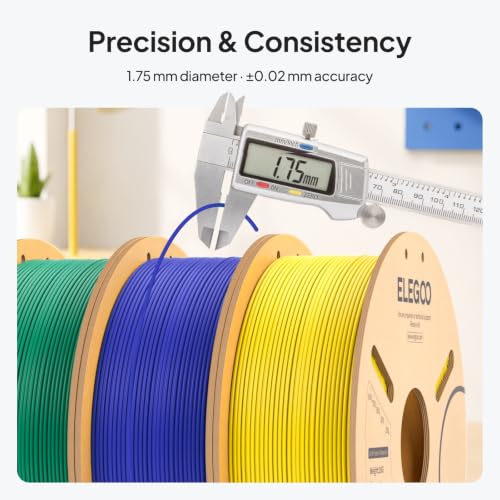Image of ELEGOO PLA 3D Printer Filament 1.75mm 4KG White /Brown /Neon Green /Purple