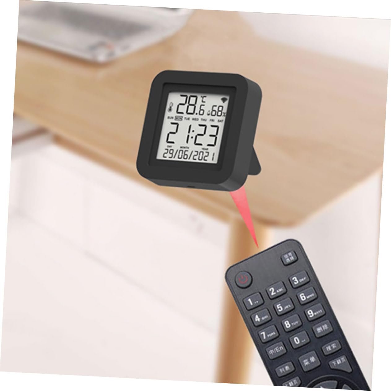 Yardwe Indicatore di Temperatura Digitale Monitor di Temperatura e Umidità per Interni Sensore di Umidità Misuratore di Termometro Igrometro Display Lcd Strumento Portatile per Uso