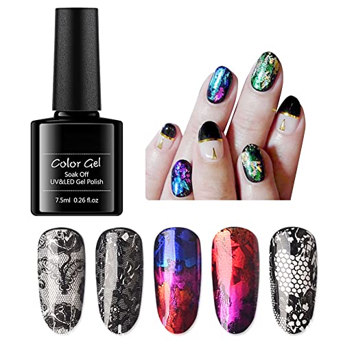 Eforcase Nail Art Foil Glue Gel For Stickers, Diy Nail Art Accessory Nail Glue Transfer Tips Star Glues Nail Polish Glue Star Paper Transfer Glue Nail Decal Transfer Glue #TOP2