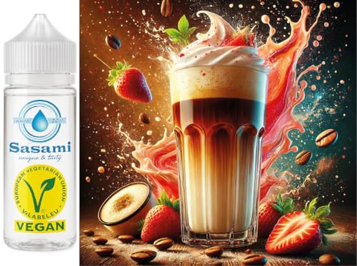 Latte macchiato fraise arôme concentré Sasami 100 ml vegan pour e-liquide DIY gourmand