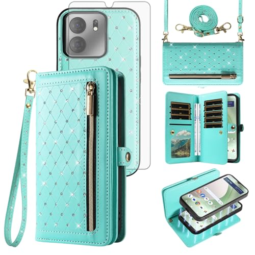 Étui portefeuille Tracfone BLU View 5 idéal pour vos sorties avec sa bandoulière chic