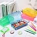 Fainne 12 Pcs Plastic Pencil Box Large Crayon Box Pencil Case with Snap Closure Lids Multi Purpose Clear Plastic Storage Organizer for School Office Supplies, 4 Colors(Bright Colors)