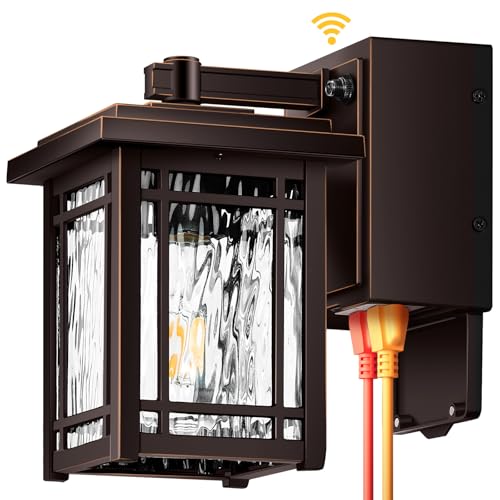 OPAXIS Bronze Porch Light with Outlet, Dusk to Dawn Outdoor Light Fixture by OPAXIS - Used condition - Image 9