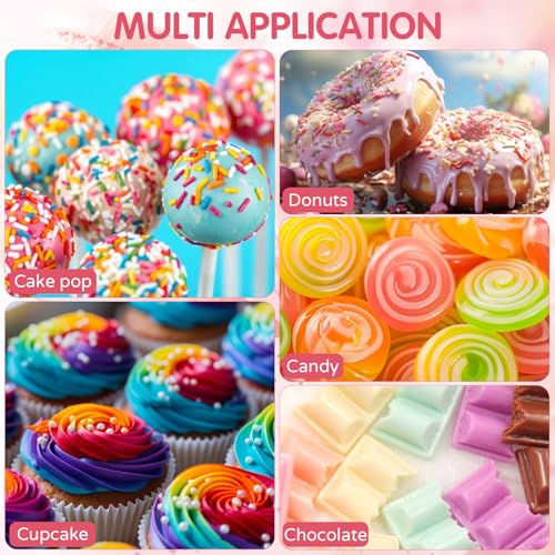 Fettlösliche Lebensmittelfarbe 15 Farben X 6ml - Lebensmittelfarben ölbasis für Schokolade, Fondant, Cupcakes, Kuchen, Backen, Macaron - Food Coloring für Tortendeko - 6ml