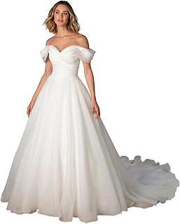 Lace Wedding Dresses for Bride Simple Spaghetti Straps Chiffon Bridal Ball Gowns with Slit