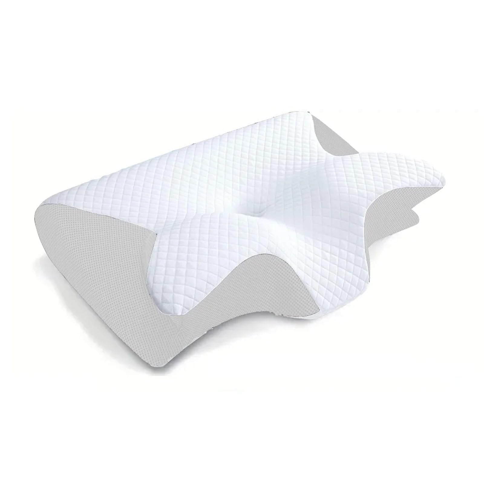 Almohada De Espuma Con Memoria 1 almohada Cervical de espuma viscoelástica, almohada ortopédica de contorno ergonómica 2 en 1 for el dolor de cuello, almohadas de soporte contorneadas, almohada for el