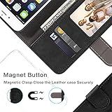 Suede Texture PU Leather Wallet Phone Case Compatible with Doogee V Max Plus, Magnetic Flip Cover with Card Slots and Full Protection (Black) - Image 4