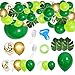 Kit di ghirlanda per palloncini per feste nella giungla, palloncini verdi, decorazione artistica per parti della giungla, per feste, matrimoni, feste di compleanno