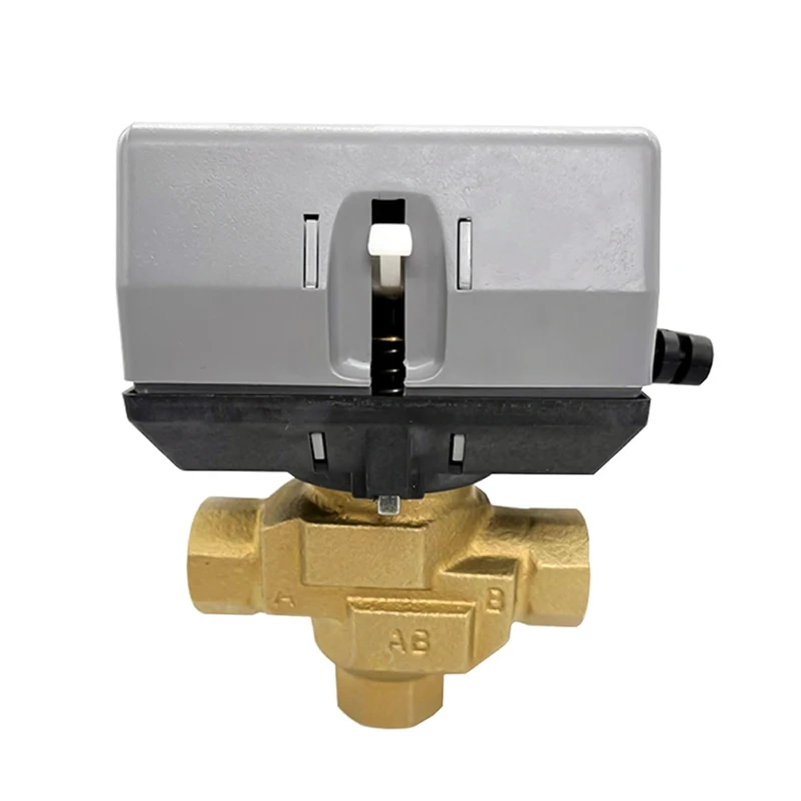 Valvola a globo motorizzata in ottone a 3 vie da 1/2, 3/4 e 1 pollice con ventola VC6013, 220 V, scollegamento elettrico, 1 pezzo (1/2")