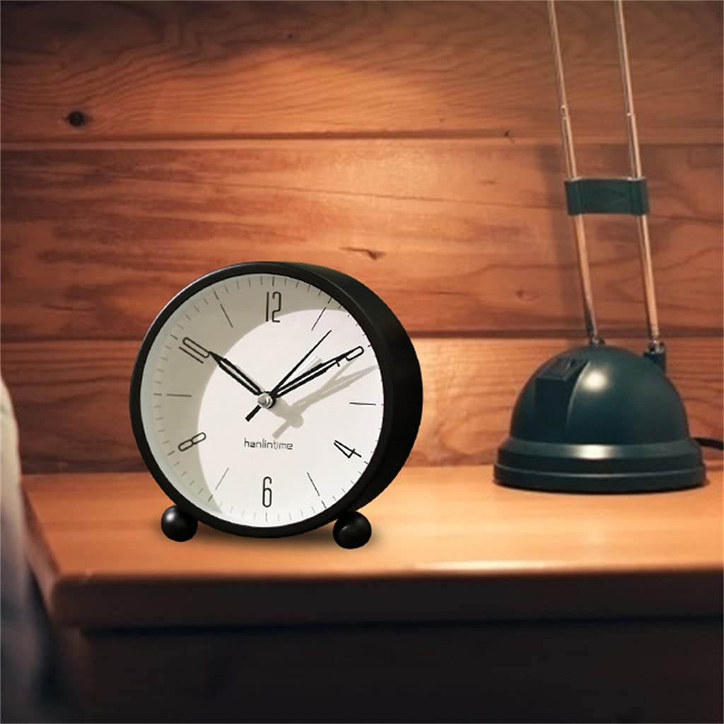 Orologio Digitale Rotondo Da Tavolo Con Sveglia Silenziosa Decorazione Luminosa Per L'orologio Sul Comodino Della Camera Letto(Blanco)
