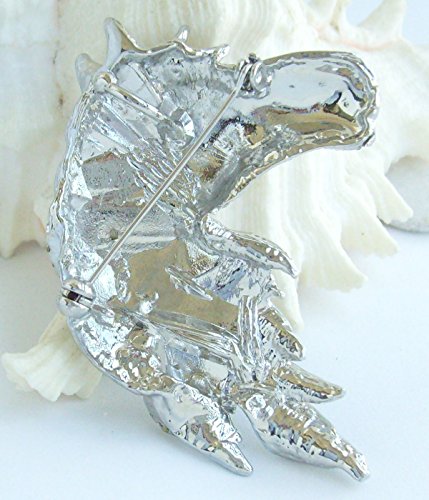 Image of Art Style 2.76 inch Horse Brooch Pin Pendant Rhinestone Crystal BZ6535