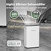 HOGARLABS 50 Pint Smart Dehumidifiers for Home and Basements, with 3 Working Modes, Overflow Protection, and Auto Shut off Restart. Ultra Silent Dehumidifier with Drain Hose and Digital Control Panel.