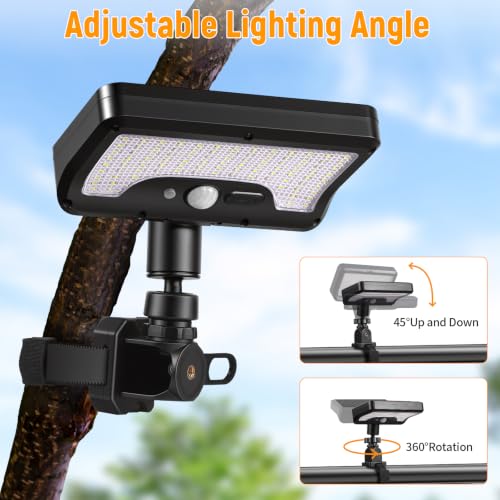 Image of Solar Motion Sensor Light Outdoor with Adjustable Strap & Light Head(2Pack)
