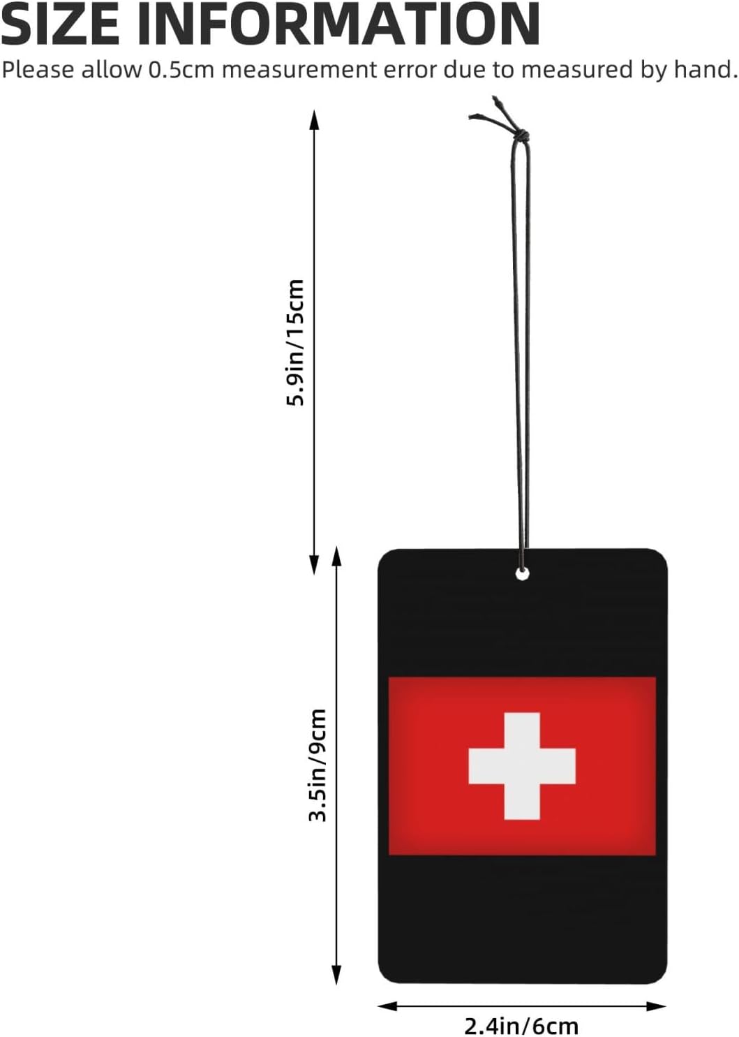 100 PCS Swiss Switzer Switzerland Helvetian Car Air Fresheners Cards Set, Multi-Pack Scented Cards, Long-Lasting Auto Fragrance Cards for Vehicle, Home & Office Rectangle