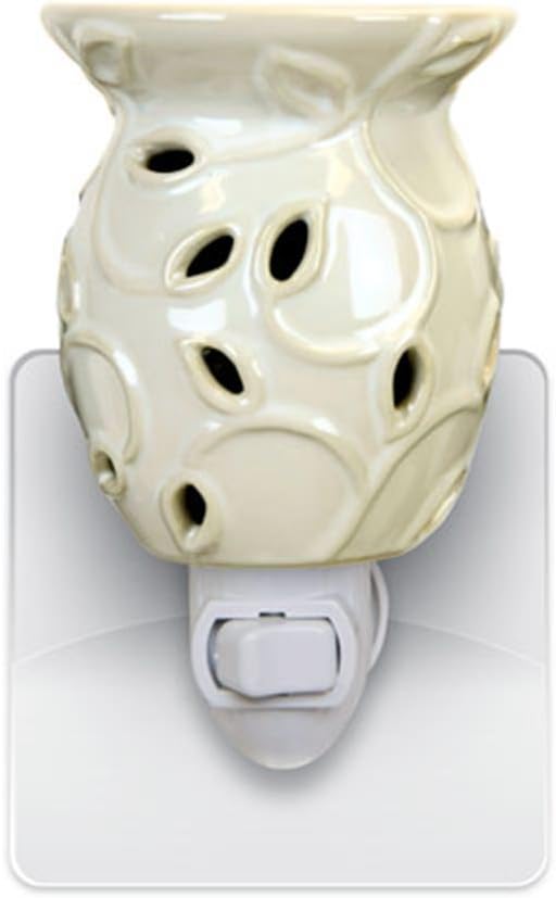Decorative Ceramic Wall Plug-in Tart/Wax Candle Warmer (Cream Ivy)