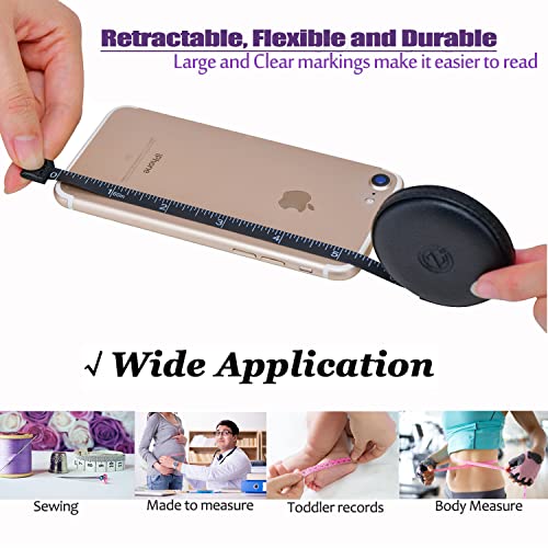 Tape Measure, 4 Pack Measuring Tape For Body Cloth Measurement Tape For Sewing Tailor Fabric Measurements Double Scale Soft Pink & White Tape Measure Retractable Measuring Tape Set #TOP4