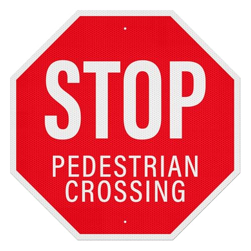 YIKIADA Stop Pedestrian Crossing Sign