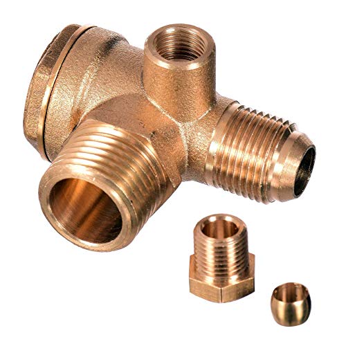 Válvula antirretorno 1/2 x 3/8 (20 mm x 16 mm) compresor de aire de latón válvula conector herramienta compresor de aire para conectar Cover