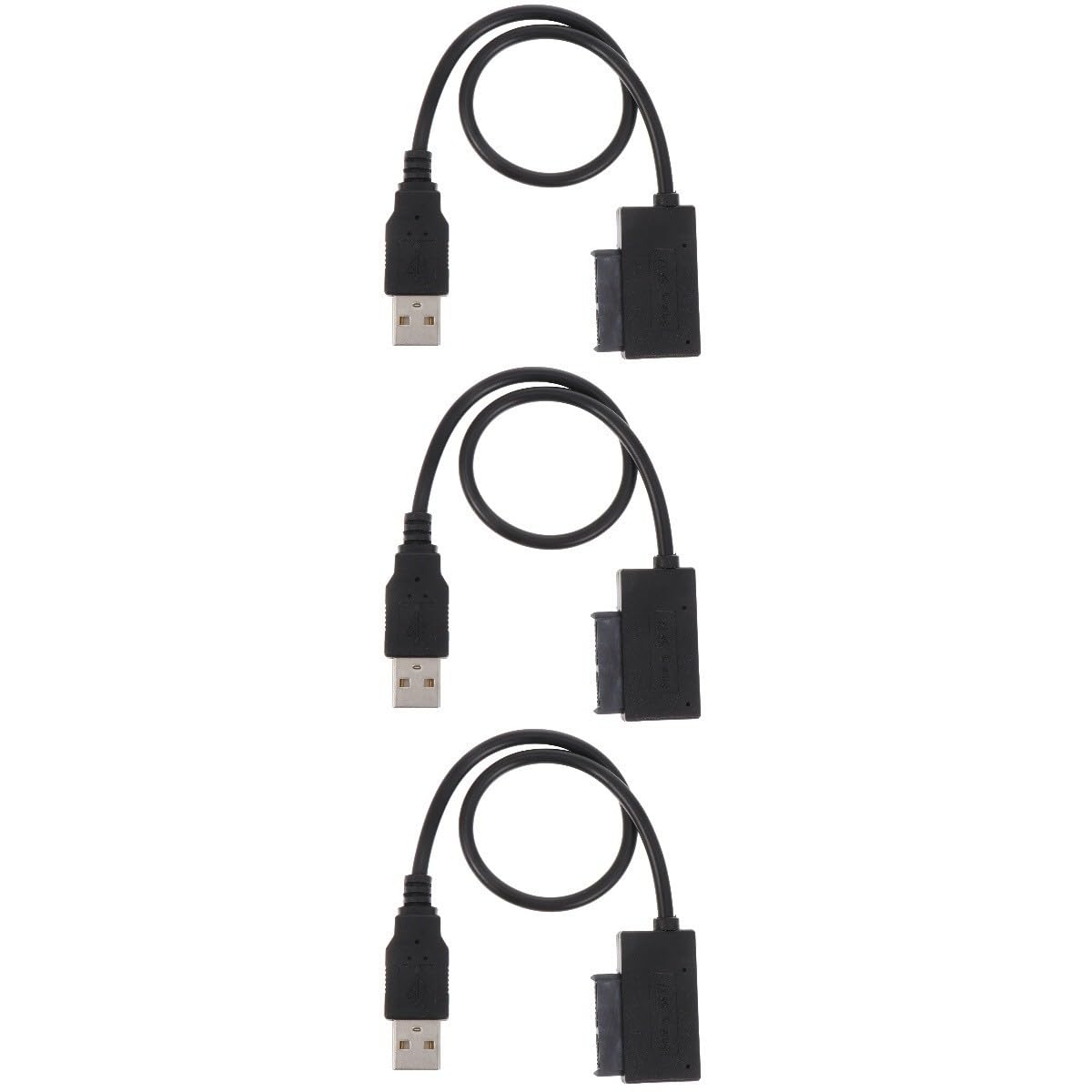 SHINEOFI 3 Pezzi Cavo da a USB adattatore cavo CD rom dati USB 2.0 cavo di guida facile cavo dati cd-rom portatile dati del disco rigido plastica Black