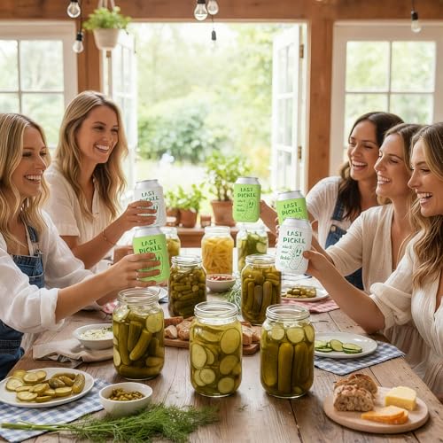Image of 12 Pcs Last Pickle Bachelorette Coolers Green Cucumber Neoprene