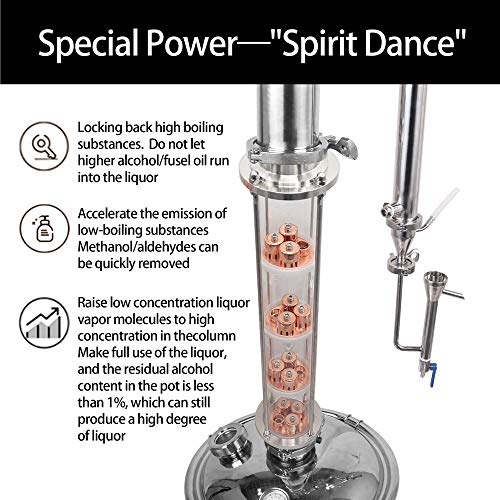 Yuewo Still 13.2Gal/50Litres Stainless Steel Wine Making Kit Water Distiller Home Brewing Kit For Diy Whisky Wine Brandy Gin Vodka (Produce 92% Abv) #TOP3