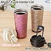 TiWell Titanium Coffee Tumbler – 17oz Travel Insulated Coffee Mug with Lid and Straw, Zero Coating and Metal Leaching for Health Safety, Fits in Car Cup Holder (Silver) #1