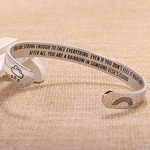 Btysun Bracelets for Women Mothers Day Bracelet Gifts from Daughter Inspirational Gifts for Women Graduation Gifts for Her Motivational Birthday Cuff Bangle Friendship Personalized Mantra Jewelry…