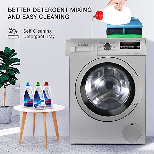 Image of Bosch 7 kg 5 Star Fully-Automatic Front Loading Washing Machine (WAJ2016SIN, Silver, AI active water plus, In-Built Heater)