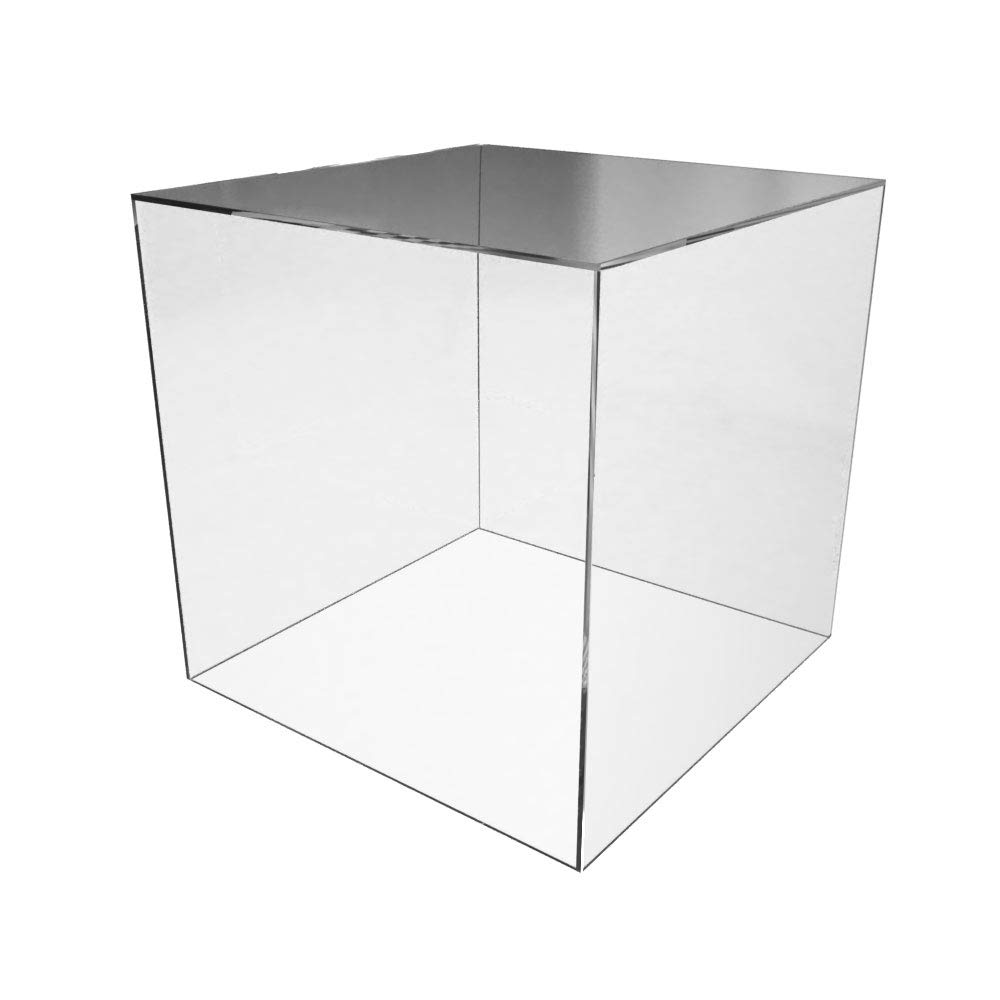 Puffin Plastics Clear Perspex Acrylic Display Cube Box 5 Sided (300Mm X 300Mm, 5Mm)