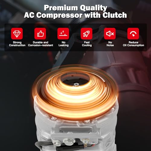 Image of Air Conditioning Compressor for Mercedes-Benz C250 SLK250 1.8L 2012-2015