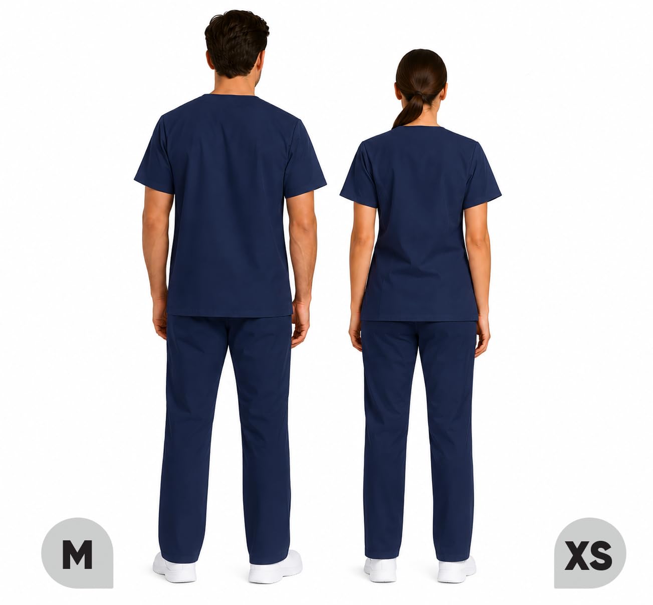 B-well Morelli 100% bawełna unisex zestaw do szorowania kasak + spodnie wsuwane zestaw lekarski mundur bawełniany top ze spodniami, medyczna odzież robocza