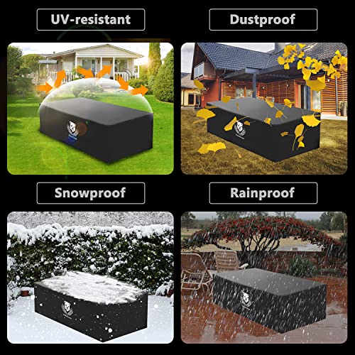 7Ft Billiard Pool Table Covers,Heavy Duty Waterproof Scratch-Free Dustproof Sunproof Indoor Outdoor Snooker Billiard Table Cover,With 2Pcs Buckles Straps-90 L X 51" W X 32" H #TOP4