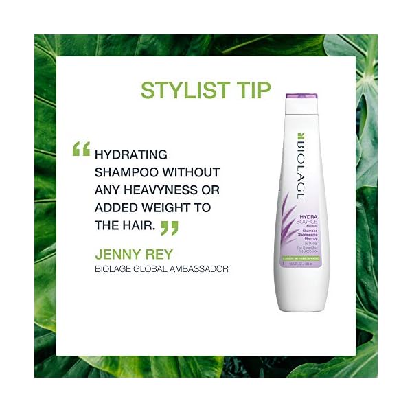 Biolage Hydra Source Shampoo | Hydrates & Moisturizes Dry Hair | Helps Repair Split Ends | Paraben-Free | For Dry Hair | Salon Shampoo | Weightless, Soft Finish | Vegan | Cruelty Free | 13.5 Fl. Oz